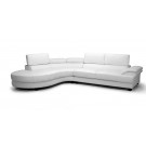 White Leather Modern Sectional Sofa (L. A13)