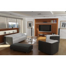 White and Black Mordern Hotel Furniture Sofas (JP-sf-197)