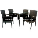 Wicker Dining Table and Chair (PAD-069)