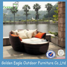 Wicker and Aluminium Outdoor Sun Bed
