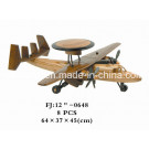 Wooden Toy Plane Model for Adults and Kids