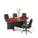 Wooden Veneer Ellipse Shape Meeting Table (OWMT1502-24)