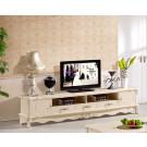 Wooden White Elegant Designs 2.2 Meter TV Cabinet