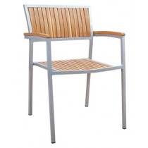Aluminium Leisure Dining Garden Wood Outdoor Furniture (JJ-AW09)