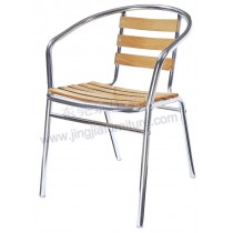 Aluminium Solid Wood Outdoor Garden Patio Hotel Dining Furniture (JJ-AW04)