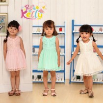 Sleeveless High Quality Cotton Children Baby Clothes/ Baby Cotton Frocks