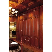 Solid Wood Wardrobe with Swing Door (W-173)