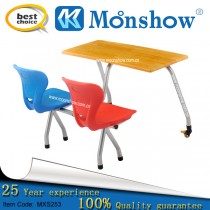 Student Desk and Plastic Chair Set for School Furniture