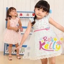Sweet Summer Latest Fashion Floral Baby Girl's Dresses (9268V)