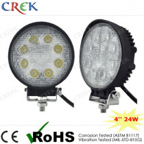 24W Super Bright Round LED Work Light with CE RoHS IP68 (CK-WE0803A)