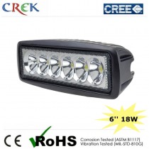 6'' Inch 18W Flood/Spot/Pencil Beam LED Work Light Rectangle Single Row LED Driving Light (CK-WC0603Y)
