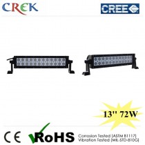 CREE 13'' Inch 72W LED Light Bar for Excavator, Dozer, Road Roller (CK-BC21203B)