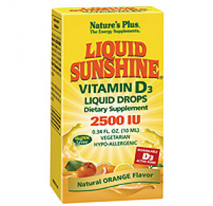 Liquid Sunshine Vitamin D3 2500 IU Liquid Drops - Orange Flavour