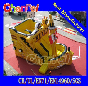 2014 Kids Pirate Ship Inflatable Slide Commercial PVC Slide