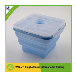 2014 Lunch Box, Salad Container, Square Collapsible Preserving Box Y95043