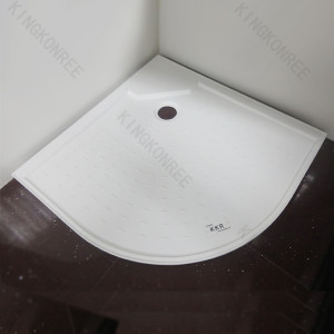 Acrylic Solid Surface Polymer Resin Corner Shower Tray