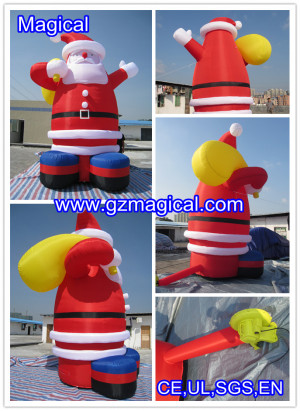 Affable Inflatable Santa Claus Ornament with Gift Bag (MIC-500)