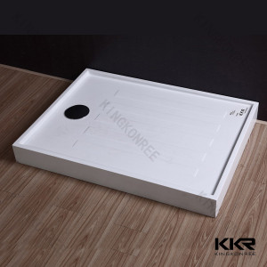 Anti Slip Solid Surface White Matt Flat Shower Tray