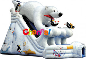 Arctic Plunge with Polar Bear Inflatable Slide/Dual Lane Inflatable Slide Bb055