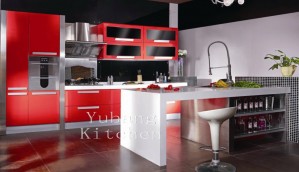 Baked Paint Kitchen Cabinet (M-L76)