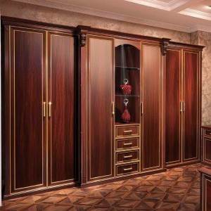 California Red Melamine Board Bedroom Wardrobe (OP-YG21110)