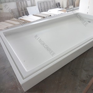 China Solid Surface White Matt Stone Shower Tray Price