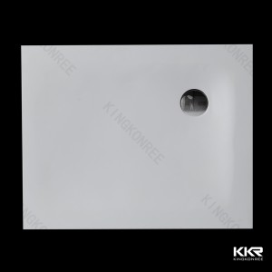Corner Drainer Flat Solid Surface Polymer Shower Pans