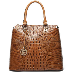 Crocodile Pattern Leather Famous Designer Magazine Handbag (S899-B3031)