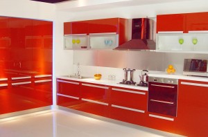 Custom Made High Glossy Kitchen Cabinet (ZHUV Foshan)