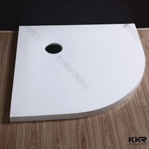 Custom Size White Stone Polymer Shower Tray