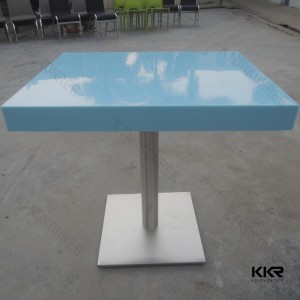 Customized Colorful Blue Artificial Stone Pub Table Top