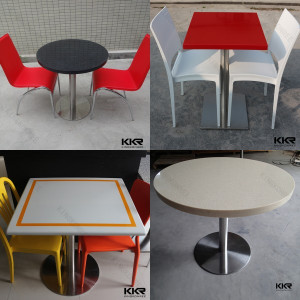 Customized Round 30mm Thickness Solid Surface Dining Table