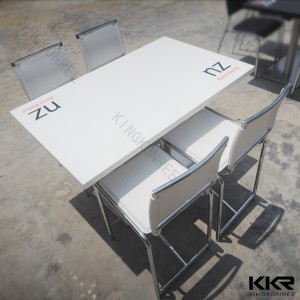 Customized Solid Surface Restaurant Dining Table with Logo