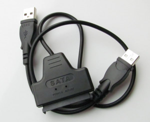 USB 2.0 to 2.5 7+15pin SATA HDD/SSD Adapter Converter