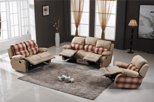 Fabric Sofa Metal Mechnism Recliner Sofa (2719-A)