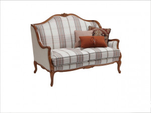French Modern Living Room Furniture Fabric 2 Seat Love Sofa (H322)