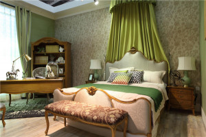 French Style Furniture Bedroom Furniture Fabric Leather Double Bed (H611)