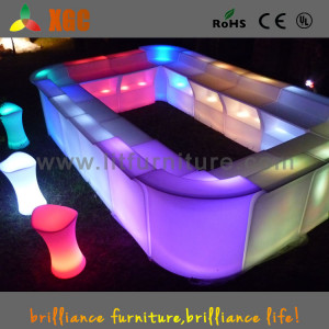 Glowing Bar Table, Illuminated Bar Counter, Mobile Corner Bar
