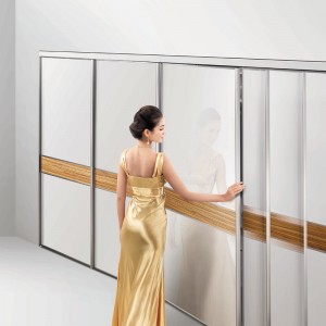 High End 6 Doors White Sliding Wardrobe (OP-YG21108)