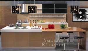 High Gloss/Matt Finished Lacquer Kitchen Cabinet (M-L48)