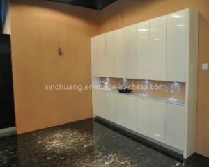 High Glossy UV Plain White Klitchen Cabinet