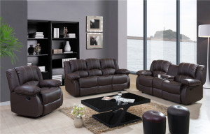 Home Furniture Recliner Leather Sofa Set (SF3591-B)