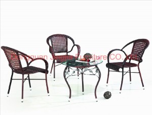 Iron Frame Wicker Leisure Garden Dining Furniture (JJ-S472&559)