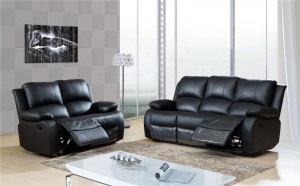 Lazy Boy Microfiber Sofa, Bonded Leather Recliner Sofa (A-3705)