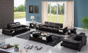 Leather Living Room Sofa Leisure Sofa (E-3728)