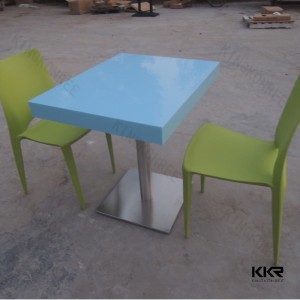 Light Blue Artificial Stone Commercial Table Top /Kitchen Bar Table