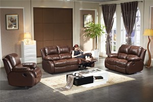 Living Room Furniture Recliner Leather Sofa Set (SF3648B)