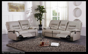 Living Room Products Reclinable Bonded Leather Sofa Low Price