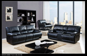 Living Room Sofa Black Recliner Italian Design Leather Sofa
