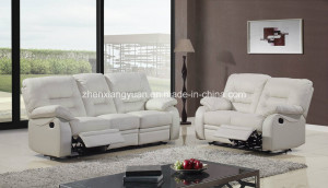 Living Room Sofas Reclinable White Bonded Leather Sofa Promiton Sales